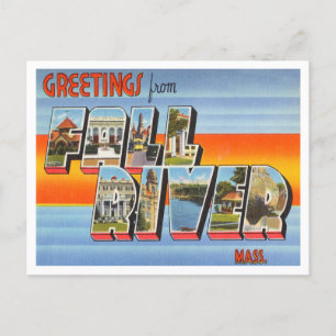 Grüße aus Fall River, Massachusetts Reise Postkarte