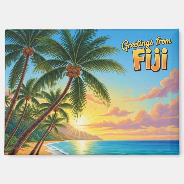 Grüße aus Fidschi Magnet (Vorderseite)