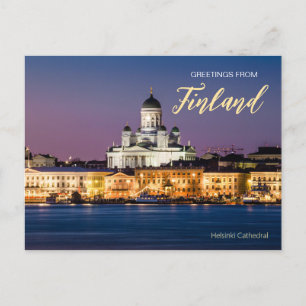 Grüße aus Finnland Helsinki Landschaftlich Postkar Postkarte