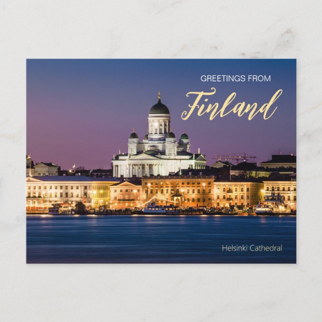 Grüße aus Finnland Helsinki Landschaftlich Postkar Postkarte (Vorderseite)