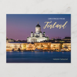 Grüße aus Finnland Helsinki Landschaftspostkarte Postkarte