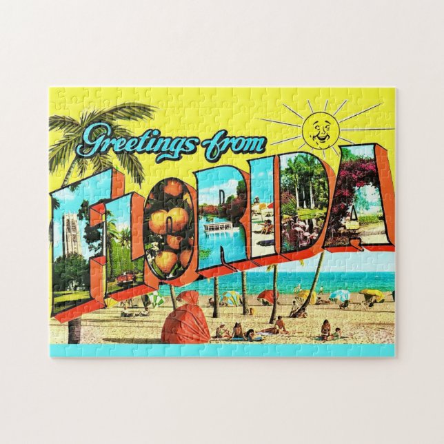 Grüße aus Florida 11x14  Puzzle (Horizontal)