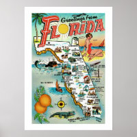 Grüße aus Florida 20x28 Poster drucken