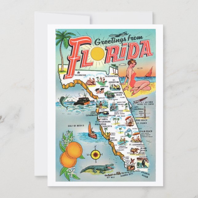 Grüße aus Florida 5x7 große Postkarte (Vorderseite)