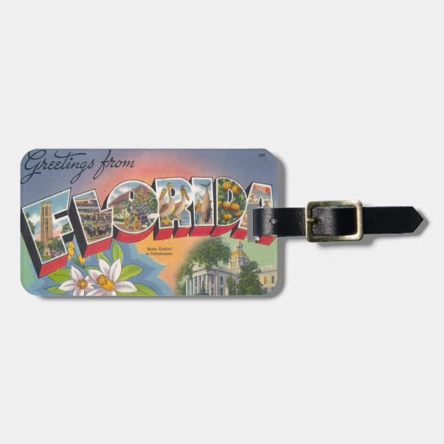 Grüße aus FLORIDA Gepäckanhänger (Vorderseite horizontal)