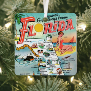Grüße aus Florida Ornament Aus Metall