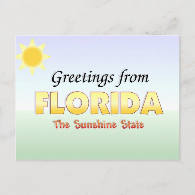 Grüße aus Florida Postkarte (Vorderseite)