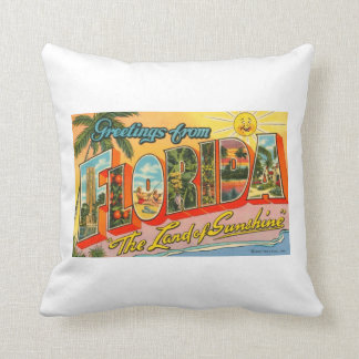 Grüße aus Florida Vintage Postkarte Kissen