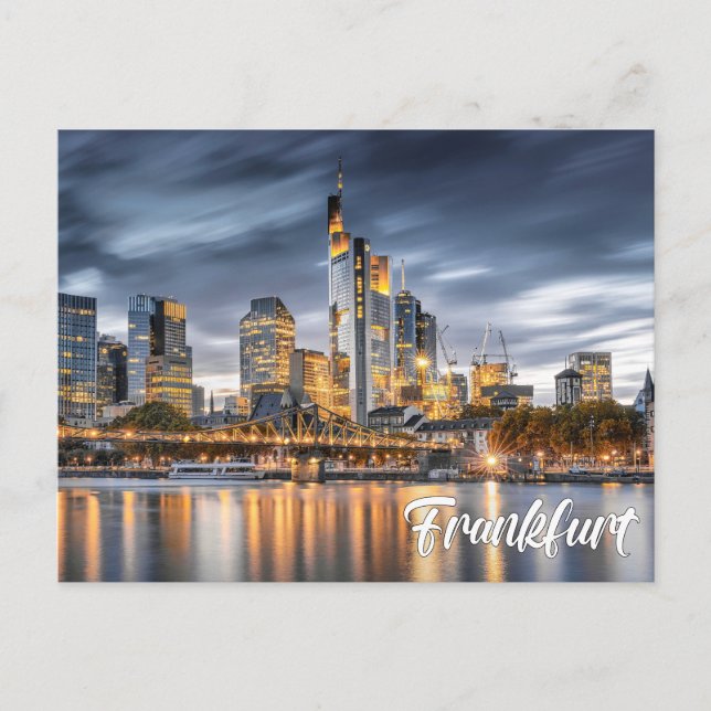 Grüße aus Frankfurt, Deutschland Postkarte (Vorderseite)
