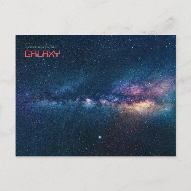 Grüße aus Galaxy Postkarte (Vorderseite)