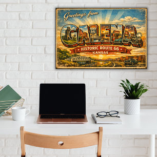 Grüße aus Galena Kansas Route 66 Poster