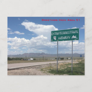 Grüße aus Gebiet 51 Postkarte