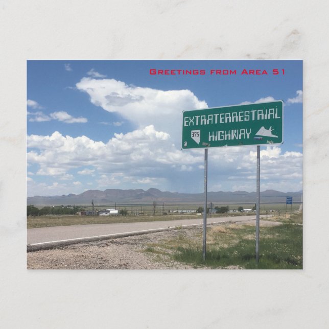 Grüße aus Gebiet 51 Postkarte (Vorderseite)