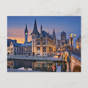 Grüße aus Gent, Belgien, Postkarte