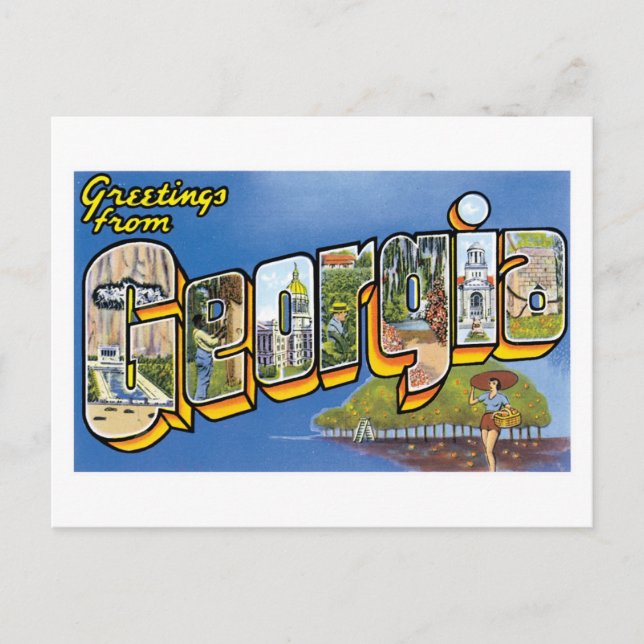 Grüße aus Georgien! Postkarte (Vorderseite)