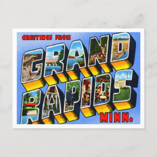 Grüße aus Grand Rapids, Minnesota Reise Postkarte