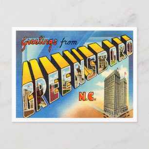 Grüße aus Greensboro, North Carolina Reise Postkarte