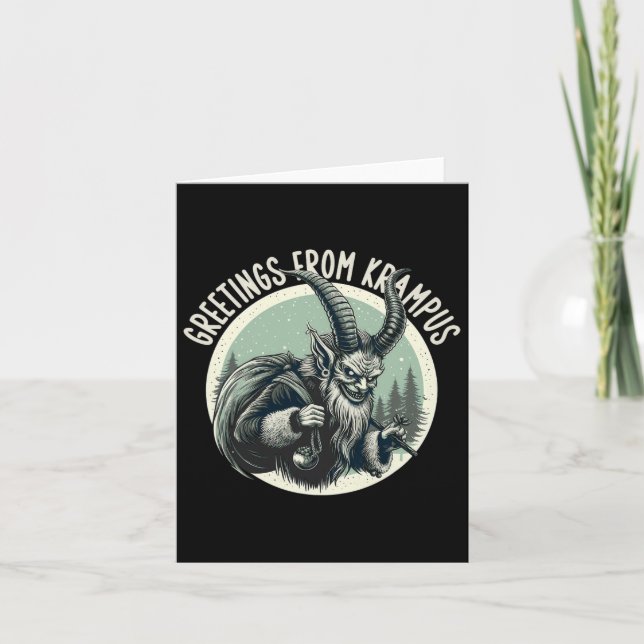 Grüße aus Gruss Vom Krampus Weihnachtsfest Karte (Vorderseite)