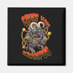 Grüße aus Gruss Vom Krampus Weihnachtsfest Magnet