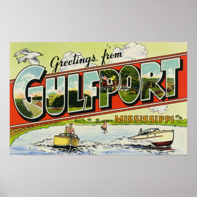 Grüße aus Gulfport Mississippi Poster (Vorne)