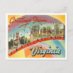 Grüße aus Harrisburg, Virginia Vintage Travel Postkarte