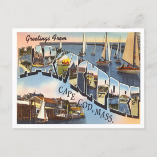 Grüße aus Harwichport, Cape Cod, Mass. Reise-  Postkarte