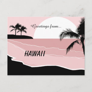 Grüße aus Hawaii Brillantes Pinkel  Postkarte