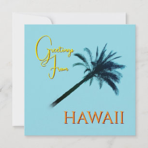 Grüße aus Hawaii - Palmen Feiertagskarte