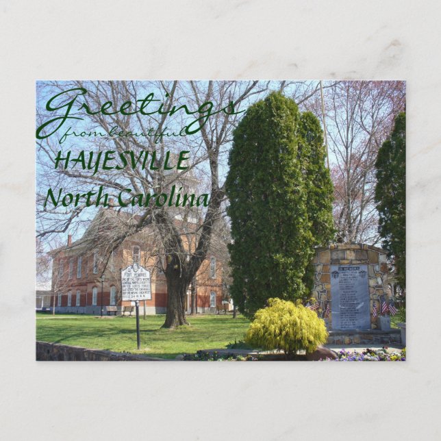Grüße aus Hayesville, North Carolina Postkarte (Vorderseite)