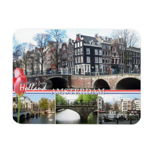 Grüße aus Holland - Amsterdam Flexible Magnet