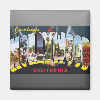 Grüße aus Hollywood California, Vintag Magnet