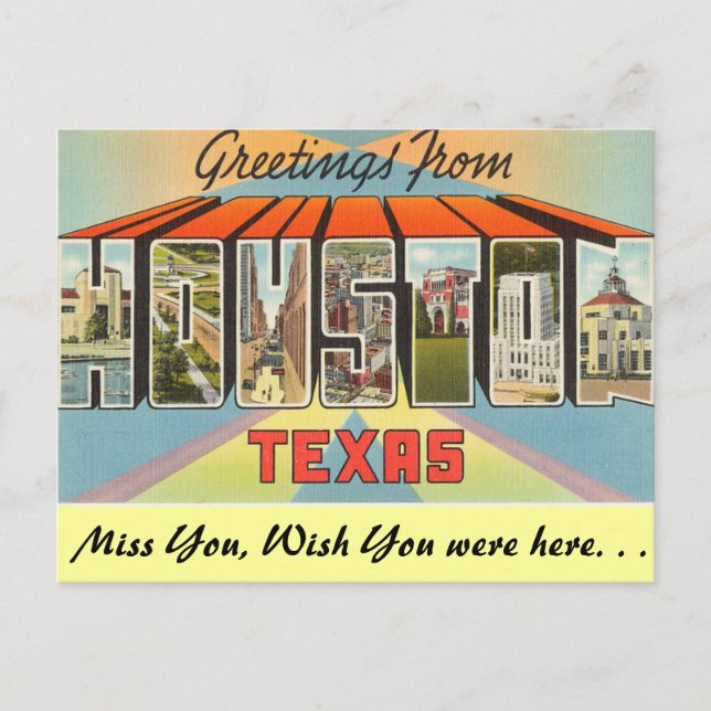 Grüße aus Houston Postkarte (Vorderseite)