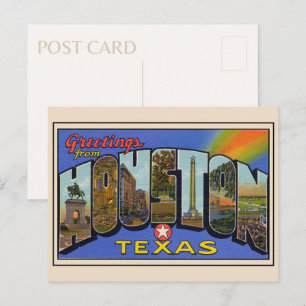 Grüße aus Houston, Texas 1936 Großbuchstaben Postkarte