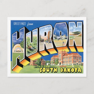 Grüße aus Huron South Dakota US City Postkarte