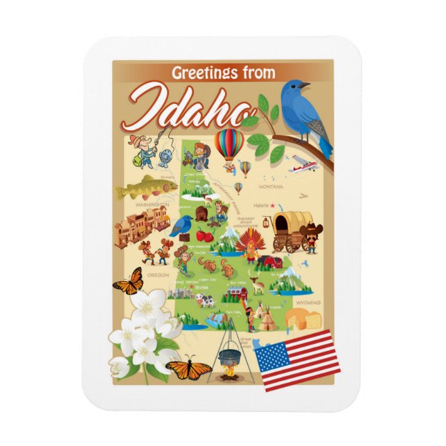 Grüße aus Idaho Magnet (Vertikal)