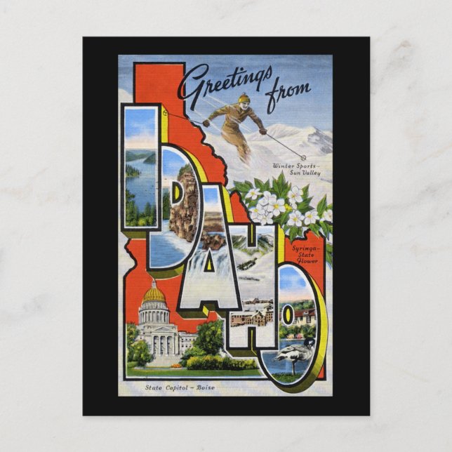 Grüße aus Idaho Postkarte (Vorderseite)