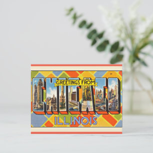 Grüße aus Illinois Postkarte