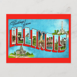 Grüße aus Illinois Postkarte