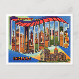 Grüße aus Indianapolis, Indiana Reise Postkarte