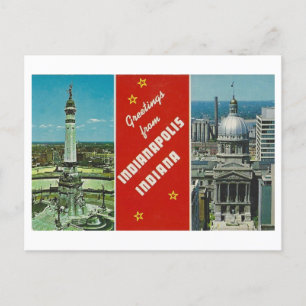 Grüße aus Indianapolis, Indiana Vintag Postkarte