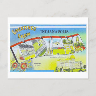 Grüße aus Indianapolis, Indiana Vintage Postkarte