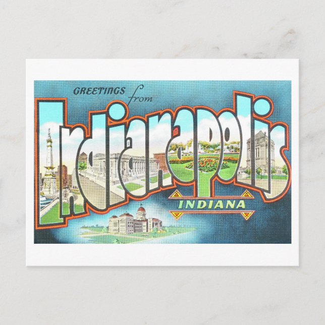 Grüße aus Indianapolis Postkarte (Vorderseite)