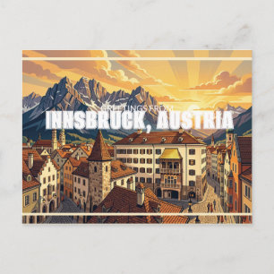 Grüße aus Innsbruck, Österreich Vintage-Postkarte Postkarte