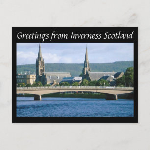 Grüße aus Inverness Schottland Postkarte