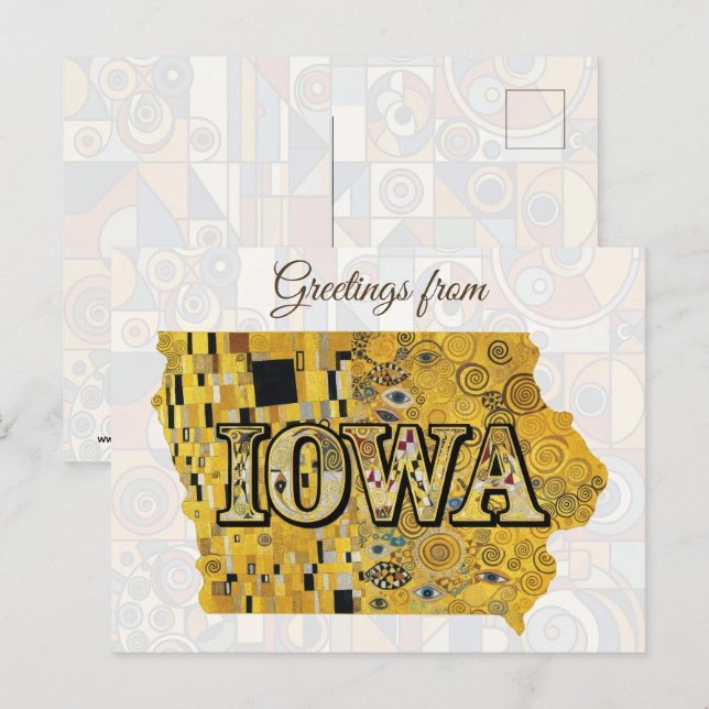 Grüße aus Iowa Postkarte (Vorne/Hinten)