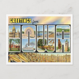 Grüße aus Iowa Postkarte