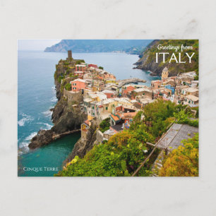 Grüße aus Italien Postcard Cinque Terre Postkarte