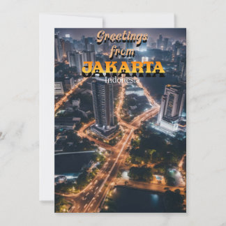 Grüße aus Jakarta Indonesien Dankeskarte