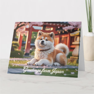 "Grüße aus Japan" Akita Inu Karte