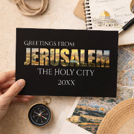 Grüße aus Jerusalem Die heilige Stadt Postkarte